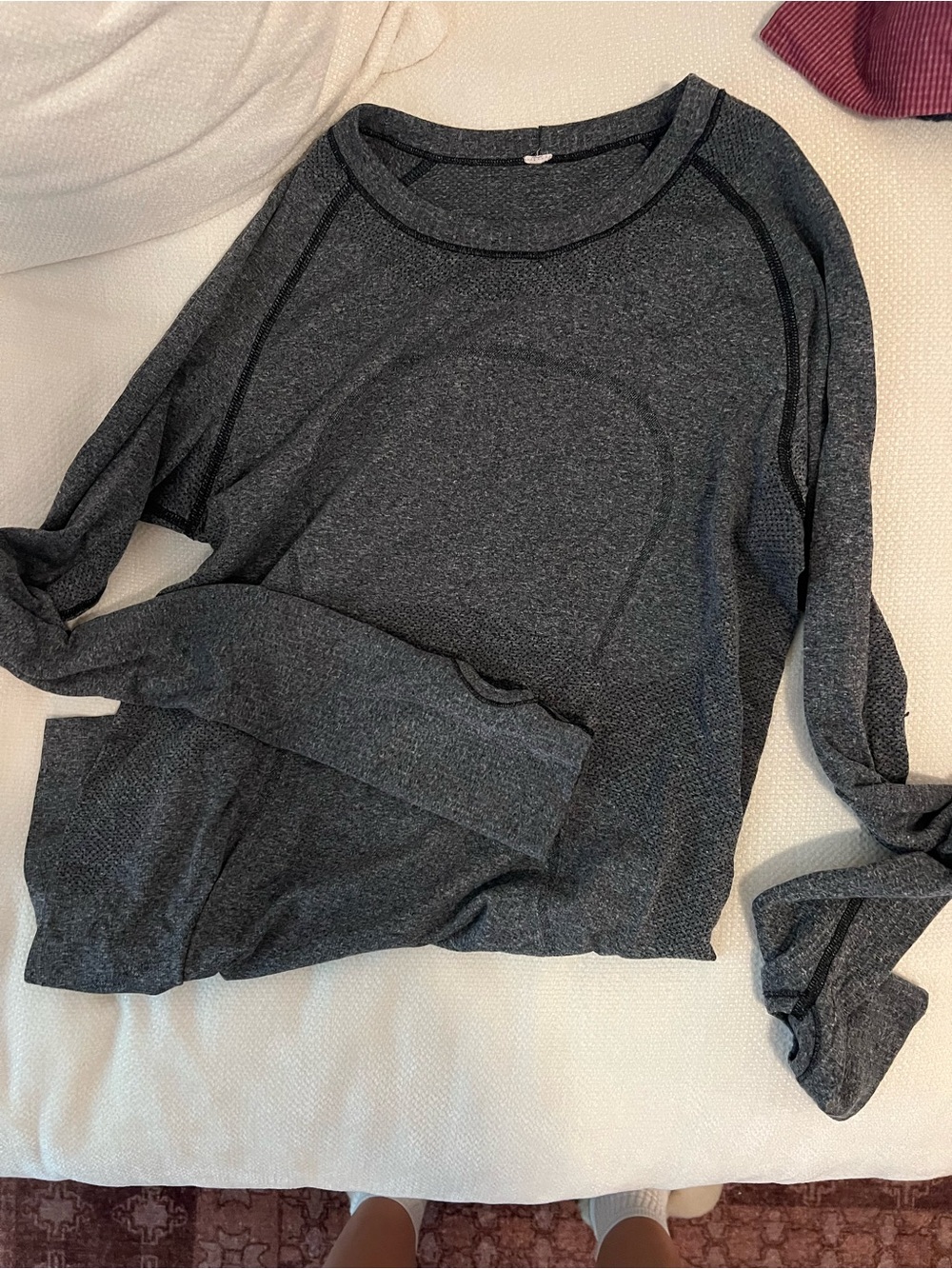 Charcoal Lightweight Long Sleeve lululemon Exercise Top